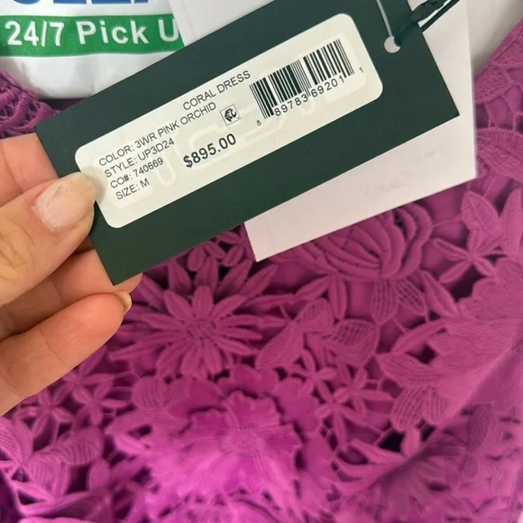 ☀️Emanuel Ungaro Pink Asymmetrical Ruffled Mini Dress - Picture 3 of 5